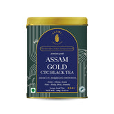 Luxmi Estates Assam Gold CTC Black Tea 100gm, 3.5 Ounce - Saffron, Cinnamon, Natural Cardamom Extract Loose Leaf Tea | Medium Caffeine Chai Patti - Organic Strong Tea